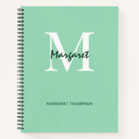 Mint Green Aesthetic Monogram Gips Personalisiert