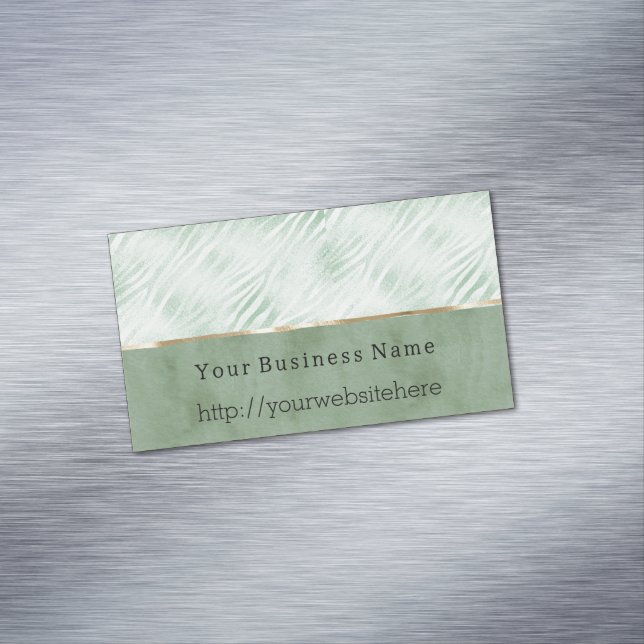 Mint Green Animal Business name website Magnetische Visitenkarte (Beispiel)