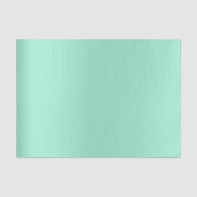 Mint Green Aqua Tiffany Metallic Seidenpapier (Vorderseite)