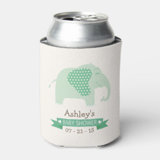 Mint Green Baby Elephant Babydusche Dosenkühler