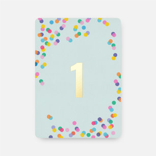 Mint Green Baby Girl First Birthday Confetti Gold  Folieneinladung