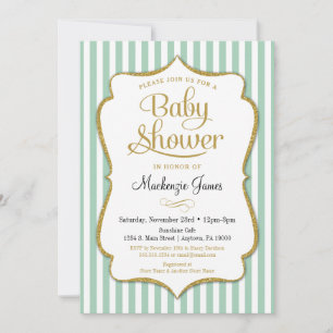 Mint Green Baby Shower Einladung neutrale Junge Mä