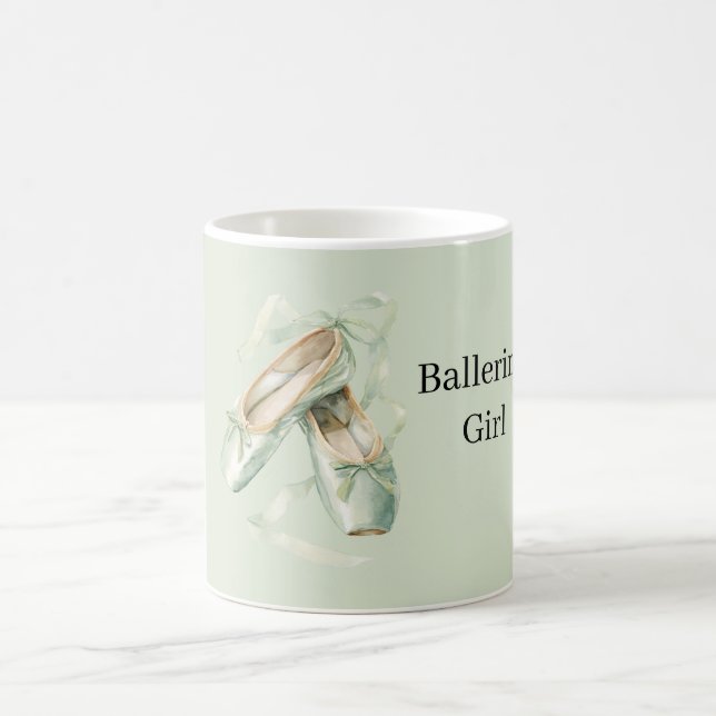 Mint Green Ballet Shoes Ballerina Girl Kaffeetasse (Mittel)