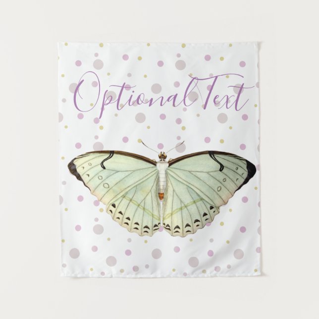 Mint Green Beauty Butterfly Wandteppich (Vorderseite)
