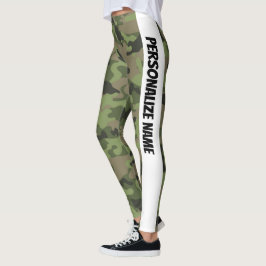Mint Green Camouflage PERSONALIZE Leggings