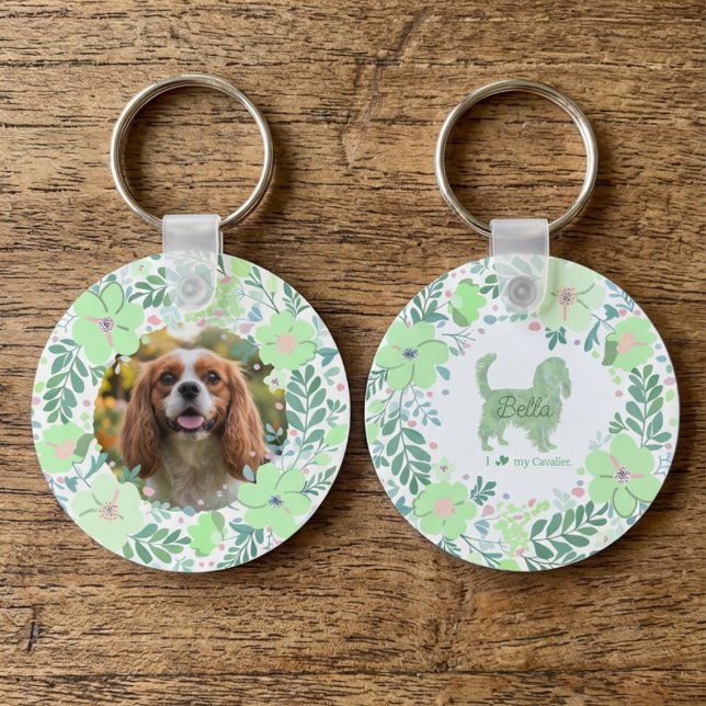 Mint Green Cavalier King Charles Spaniel Custom Schlüsselanhänger (Von Creator hochgeladen)