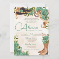Mint Green Charra Quinceanera Western Sage Rose