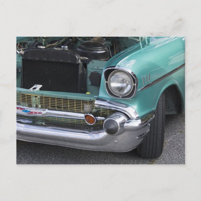Mint Green Chevy Postcard Postkarte (Vorderseite)