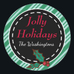 Mint Green Christmas Candy Geschenk Aufkleber<br><div class="desc">Personalisieren Sie diese minzgrünen Weihnachtscreme-Geschenketiketten,  indem Sie den Text ändern. Das Design stammt aus der Originalkunst.</div>