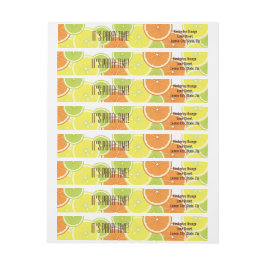 Mint Green Citrus Fruit Slices Rücksendeadresse