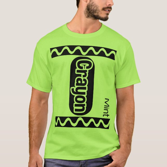 Mint Green Crayon Halloween Kostümfrauen T-Shirt (Vorderseite)