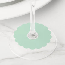 Mint Green Custom Wine Glass Tags