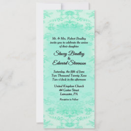 Mint Green Damask Einladung zur Hochzeit