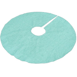 Mint Green Floral Polyester Weihnachtsbaumdecke