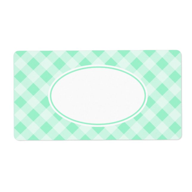 Mint Green Gingham Labels (Vorne)