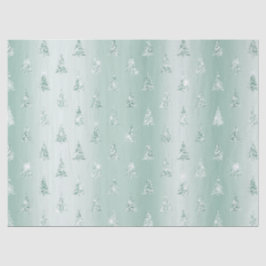 Mint Green Glitzer Sparkle Weihnachtsbaumen  Seidenpapier
