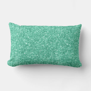 Mint Green Glitzer Textur Lendenkissen