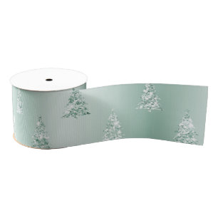 Mint Green Glitzer Weihnachtsbaumen Ripsband