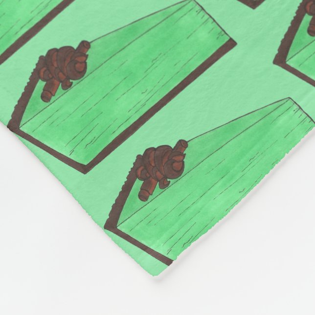 Mint Green Grasshopper Pie Slice St. Patrick's Day Fleecedecke (Ecke)