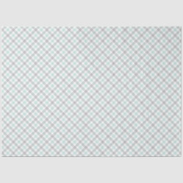 Mint Green & Grey Gingham Tissue Paper Seidenpapier