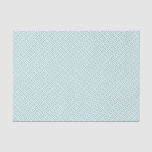 Mint Green Griechisches Schlüsselmuster Seidenpapier