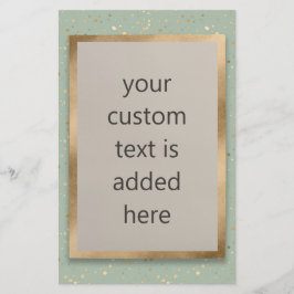 Mint Green & Imitate Gold Foil Confetti Dots Custo Flyer