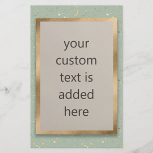 Mint Green & Imitate Gold Foil Confetti Dots Custo Flyer