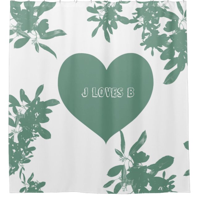 Mint Green Ivy Duschvorhang (Vorderseite)