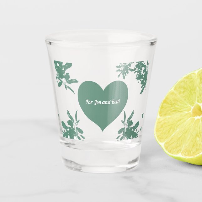 Mint Green Ivy Schnapsglas (Vorderseite)