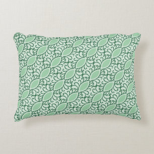 Mint Green Leaf Muster Akzent Pillow Zierkissen