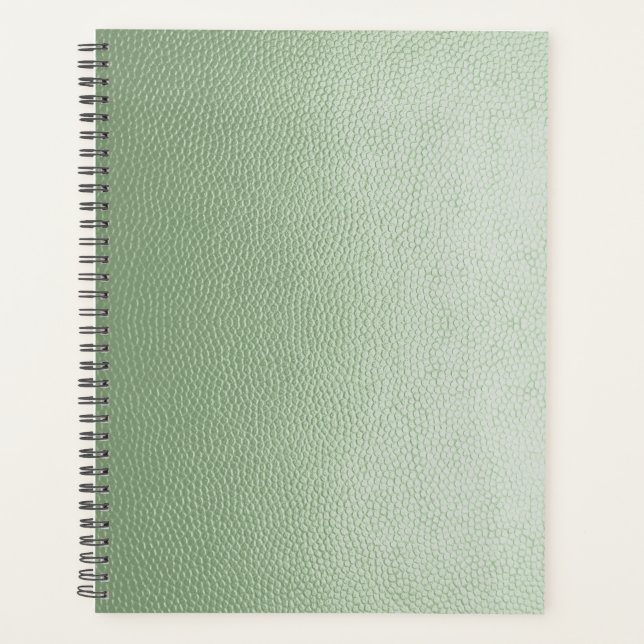 Mint Green Leather Planer (Vorderseite)
