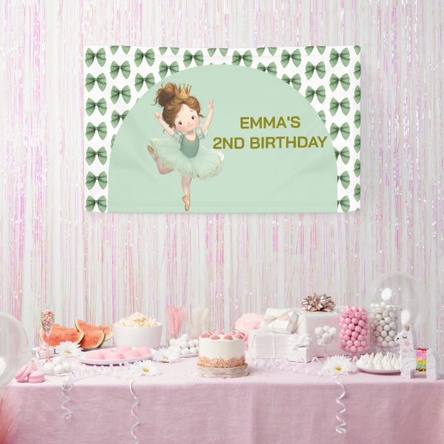 Mint Green Little Princess Ball Banner (Party)