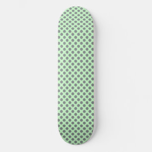 Mint Green mit Grey Polka Dots von Shirley Taylor Skateboard