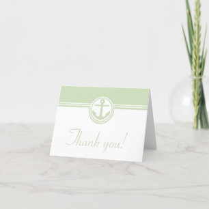 Mint Green Nautical Anchor Hochzeit Dankeschön Kar Dankeskarte