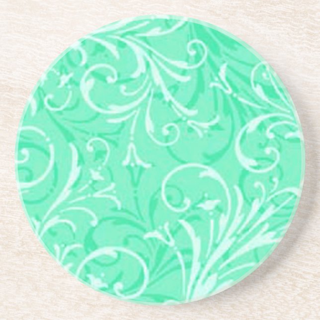 Mint Green Ornamental Untersetzer (Vorne)