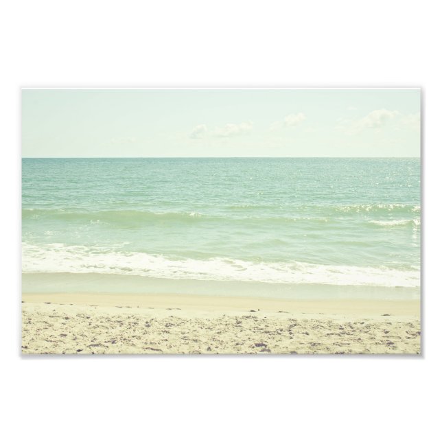 Mint Green Pastel Beach Fotografie (Vorne)
