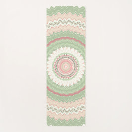 Mint Green Pink Mandala Yogamatte