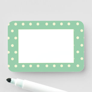 Mint Green Polka Dot Customizable Namensschild