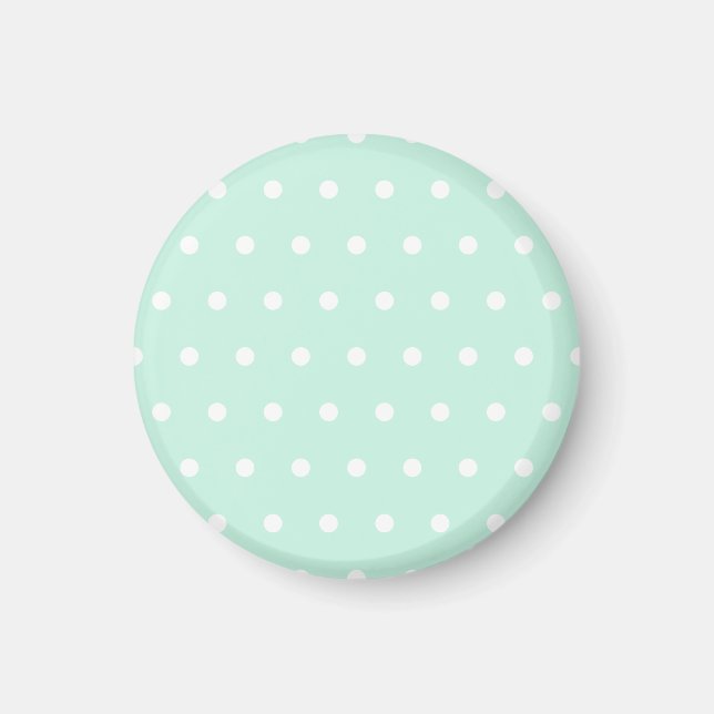 Mint Green Polka Dot Magnet (Vorne)