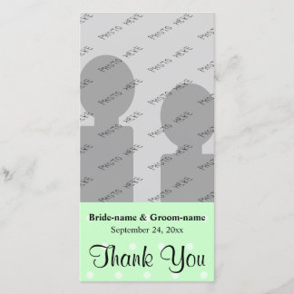 Mint Green Polka Dot Muster. Hochzeit Danke