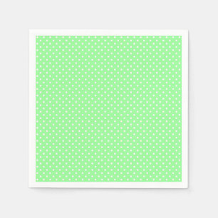 Mint Green Polka Dot Pattern Napkins Serviette