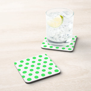 Mint Green Polka Dots Getränkeuntersetzer