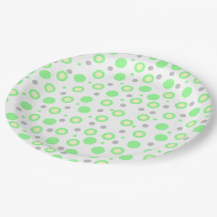 Mint Green Polka Dots Pappteller