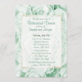 Mint Green Rose Hochzeit Probe Dinner Einladung