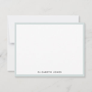 Mint Green Simple Modern Chic Classic Minimalistis Mitteilungskarte