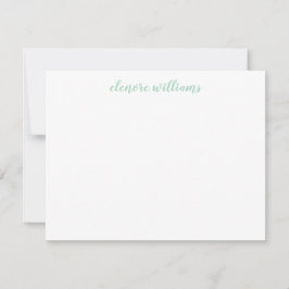 Mint Green Stilvoll Moderne Elegante Girly Script Mitteilungskarte
