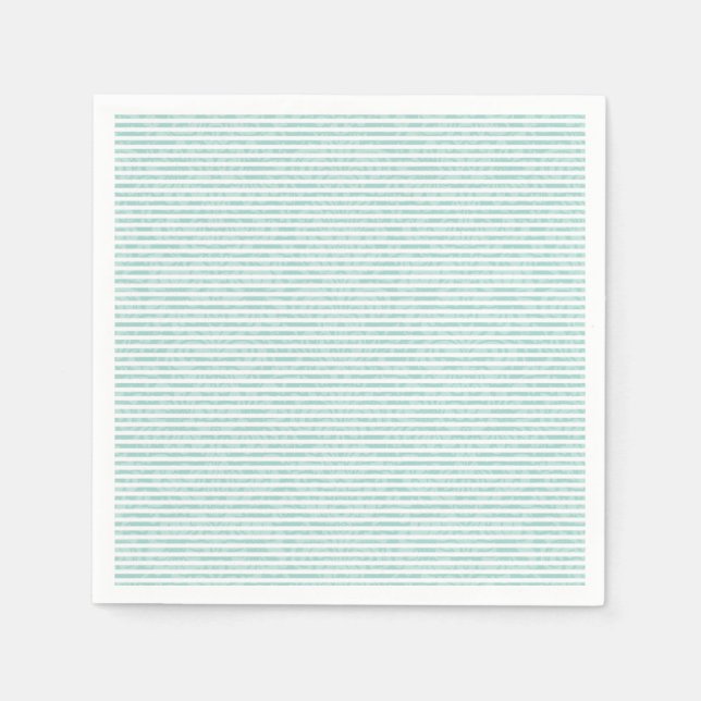 Mint Green Striping Party Napkin Serviette (Vorderseite)