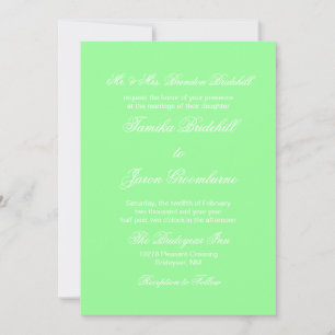 Mint Green stylish ergänzend Color Wedding Einladung