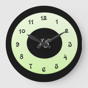 Mint Green Sweet 16 Große Wanduhr