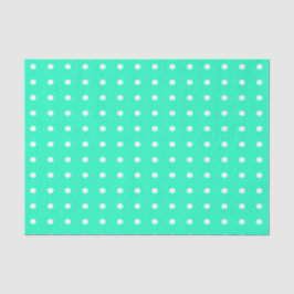 Mint Green und White Polka Dots Seidenpapier